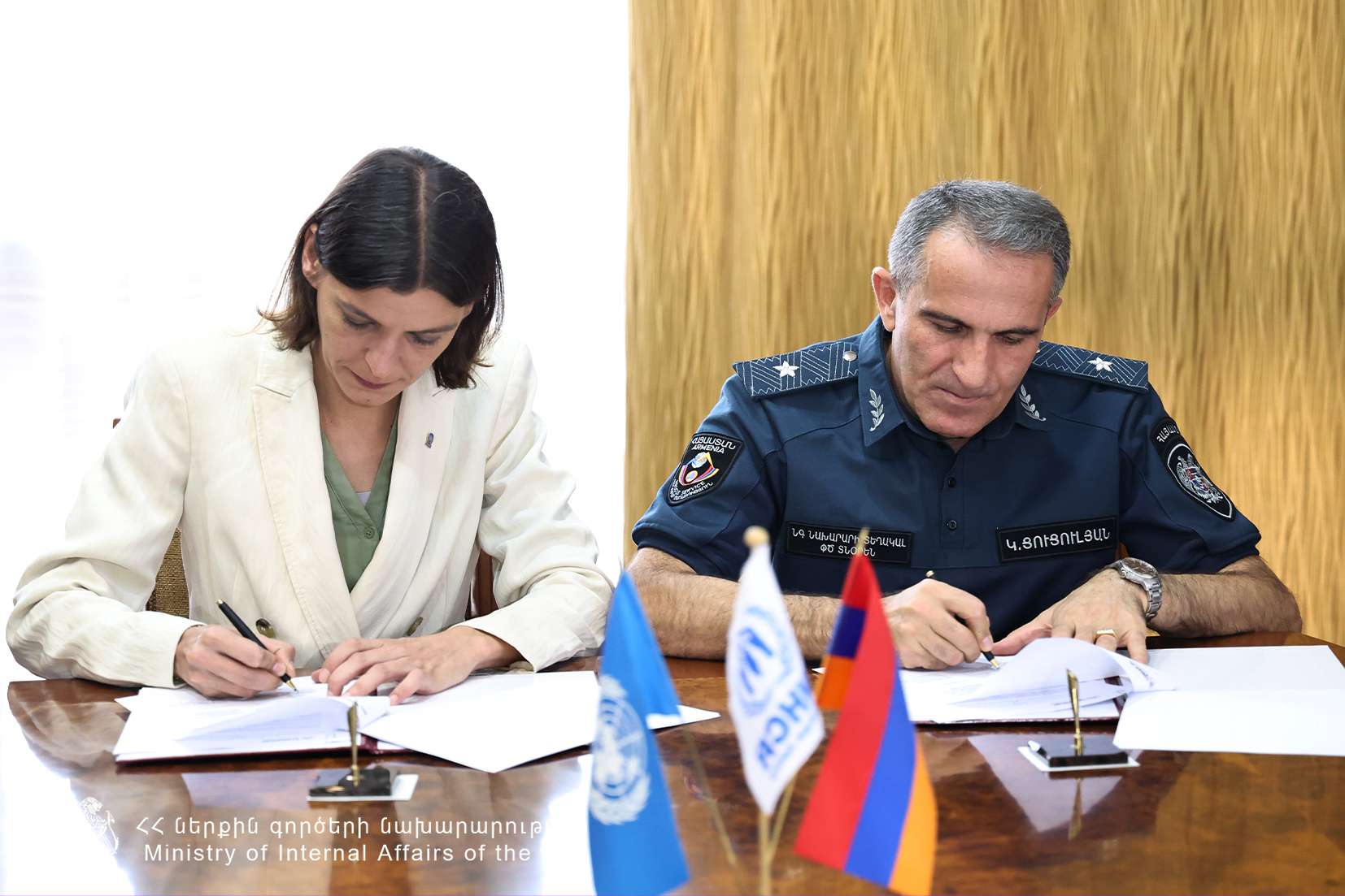 ՆԳՆ Փրկարար ծառայության և ՄԱԿ ՓԳՀ-ի միջև փոխըմբռնման հուշագիր է ստորագրվել