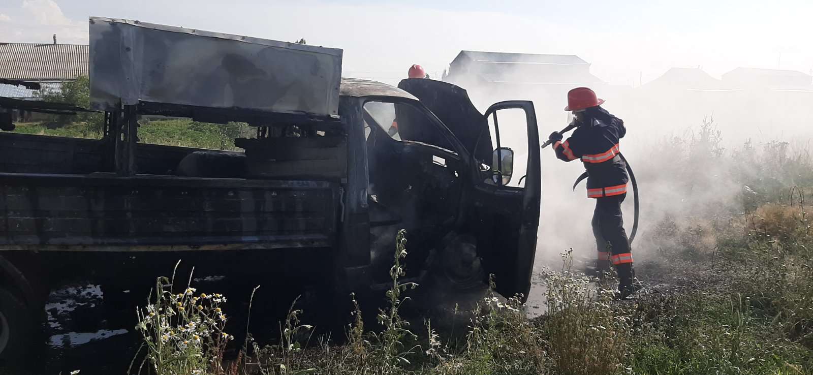 «GAZel» մակնիշի բեռնատարում հրդեհ է բռնկվել