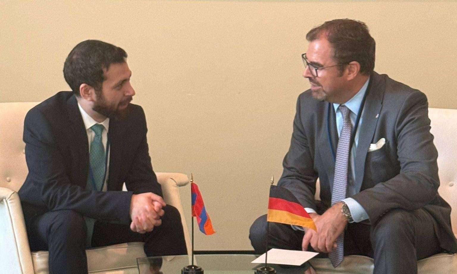 They exchanged views on the current situation in the South Caucasus and the Middle East.