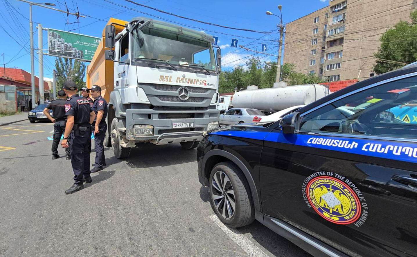 Երևանում երկու անձի մահվան պատճառ դարձած վրաերթի դեպքի վարույթով բեռնատարի վարորդին մեղադրանք է ներկայացվել