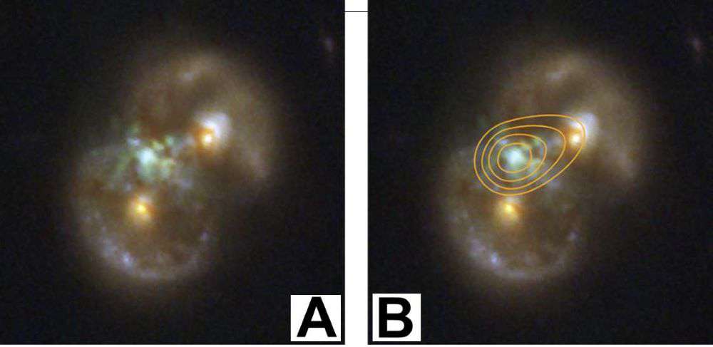 A supermassive black hole in the "Galaxy of Infinity"