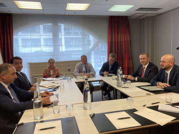 Armen Grigoryan and Hikmet Hajiyev met in Brussels
