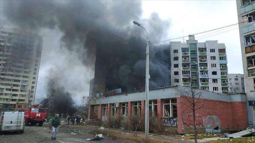 Russia bombarded Kiev