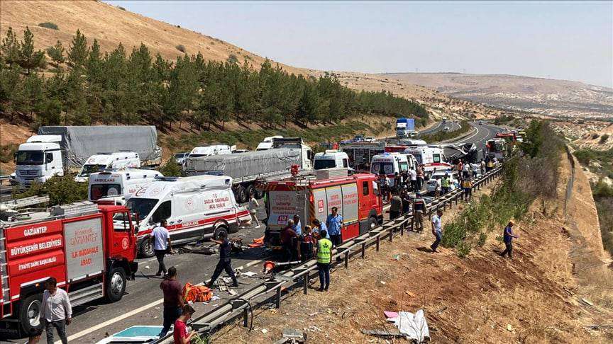 Horrrific accident in Turkey. among the dead are firefighters, medical workers, journalists