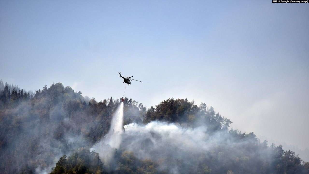 In Borjomi, it was possible to stop the spread of the fire