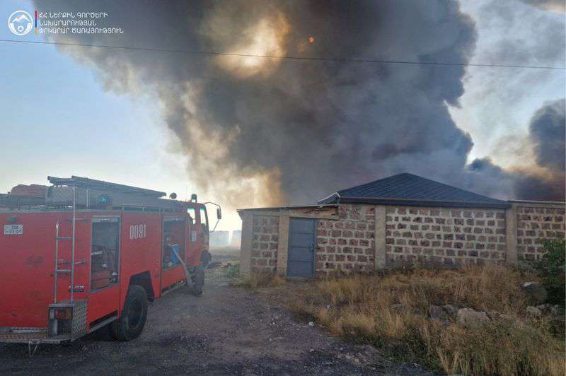 Ջրվեժ գյուղի արտադրամասի տարածքում բռնկված հրդեհը մարվել է