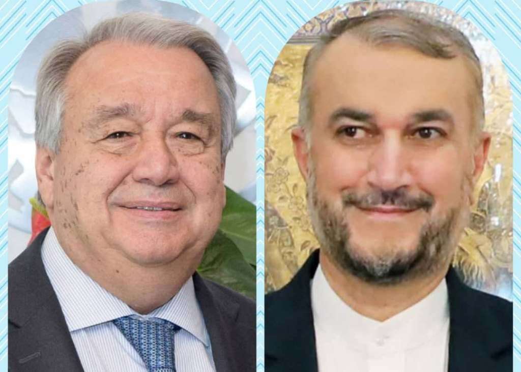The UN Secretary-General and the Foreign Minister of Iran had a telephone conversation