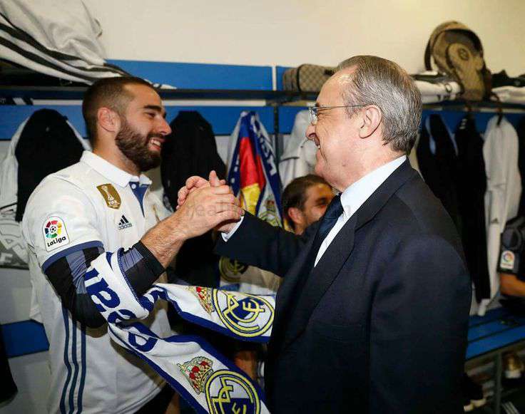 "His work at Real Madrid is awe-inspiring." Carvajal on Perez