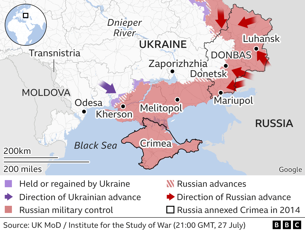 "Ukraine has gains in the south and east of the military front". Zelensky