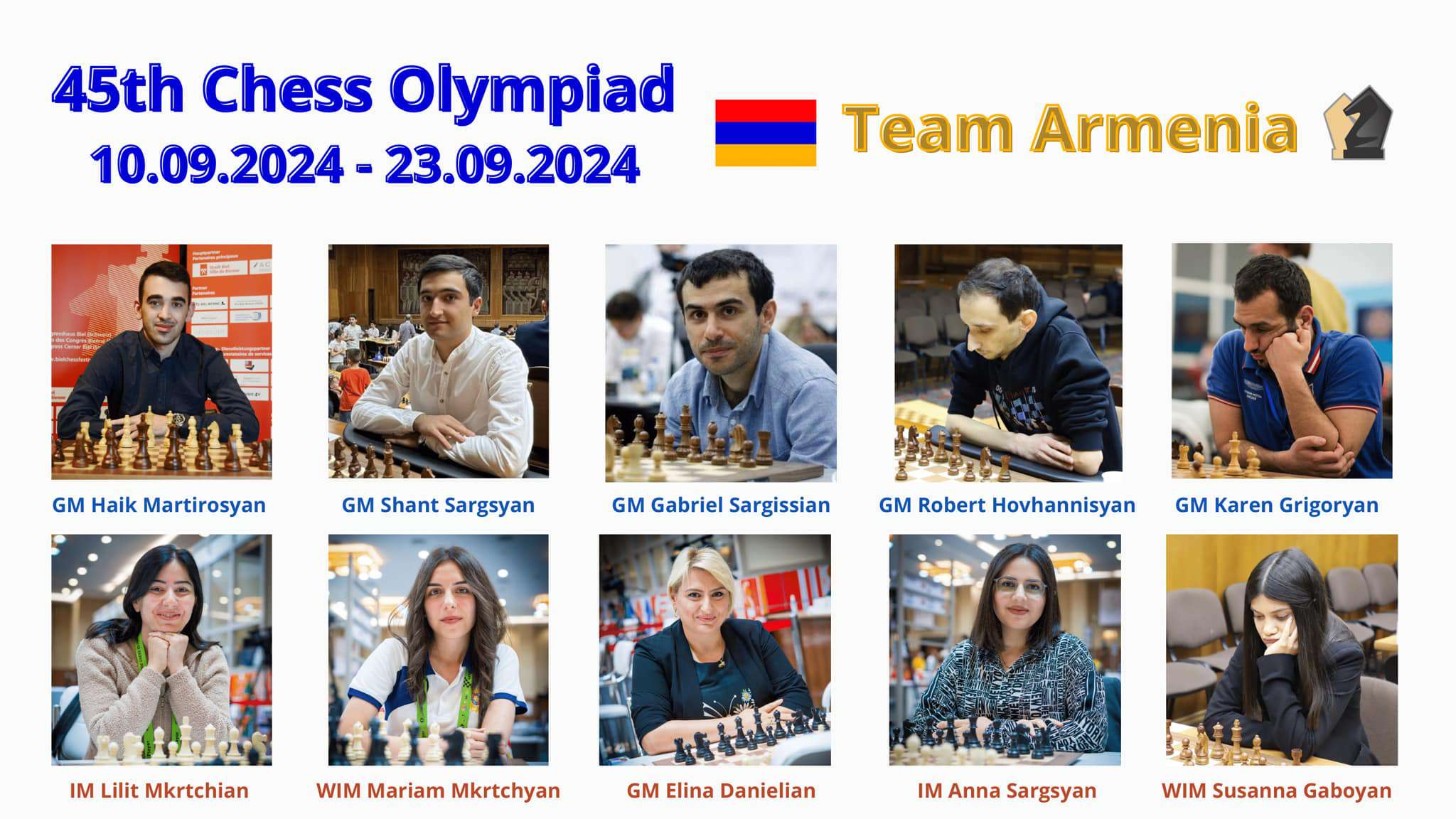 Մեկնարկում է շախմատի համաշխարհային 45-րդ օլիմպիադան