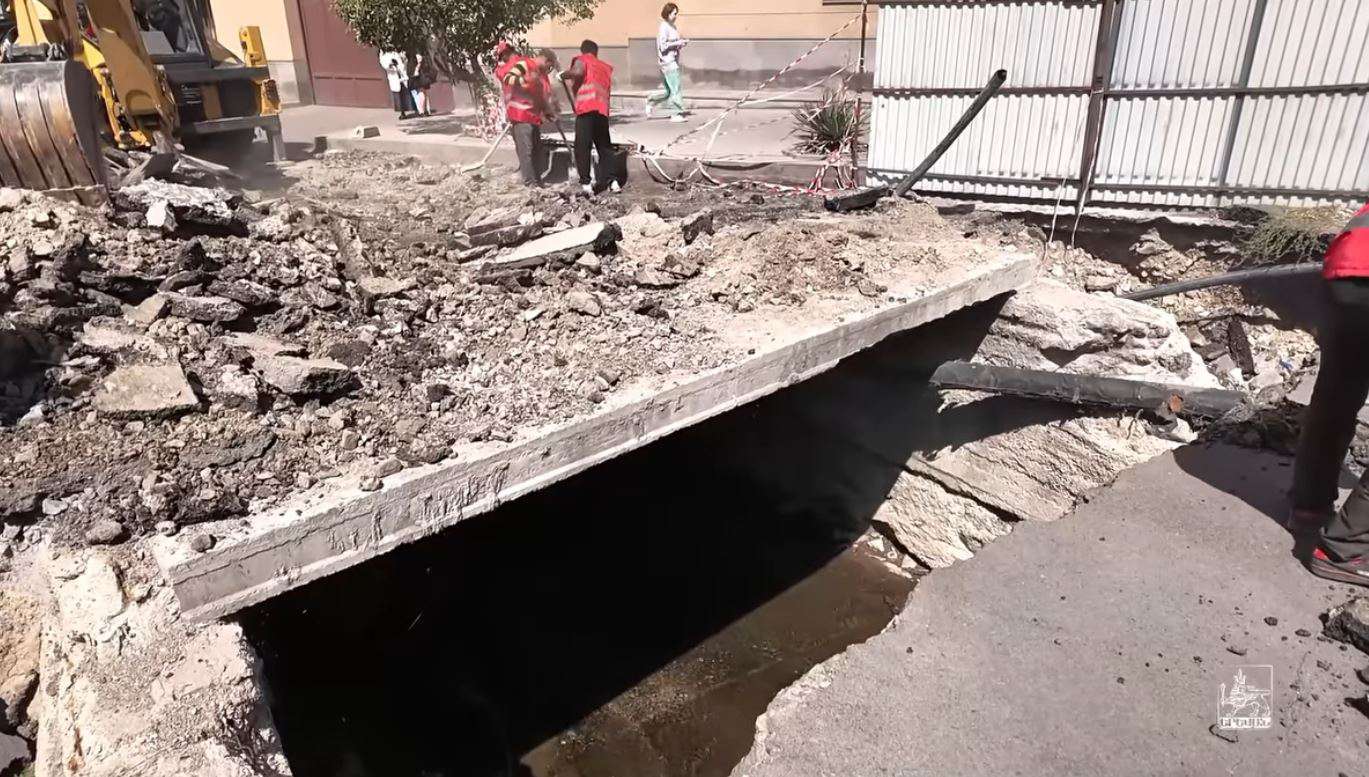 Դավիթ Բեկի փողոցի փլուզված հատվածը վերակառուցվում է