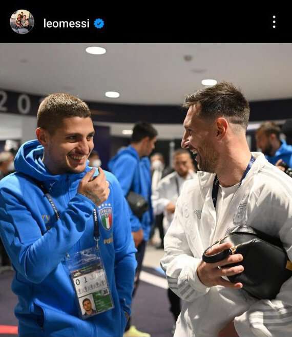 "You know that I always wish you the best." Messi wished Verratti good luck