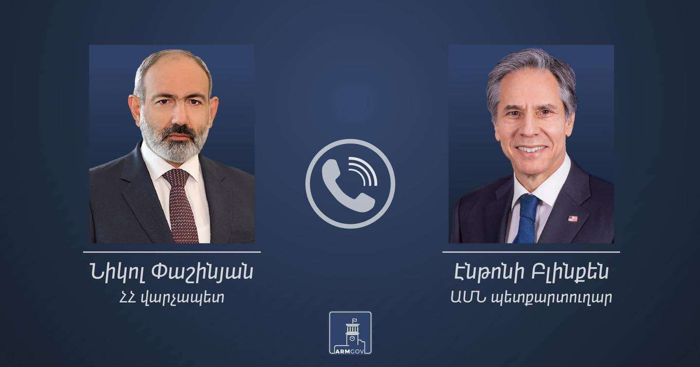 The State Department disclosed details of the Blinken-Pashinyan telephone conversation