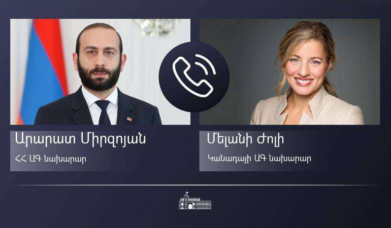 The Foreign Ministers of Armenia and Canada had a telephone conversation