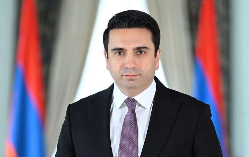 "Drawn by the river Arax, fortified by Armenian mountains." Alen Simonyan's congratulations