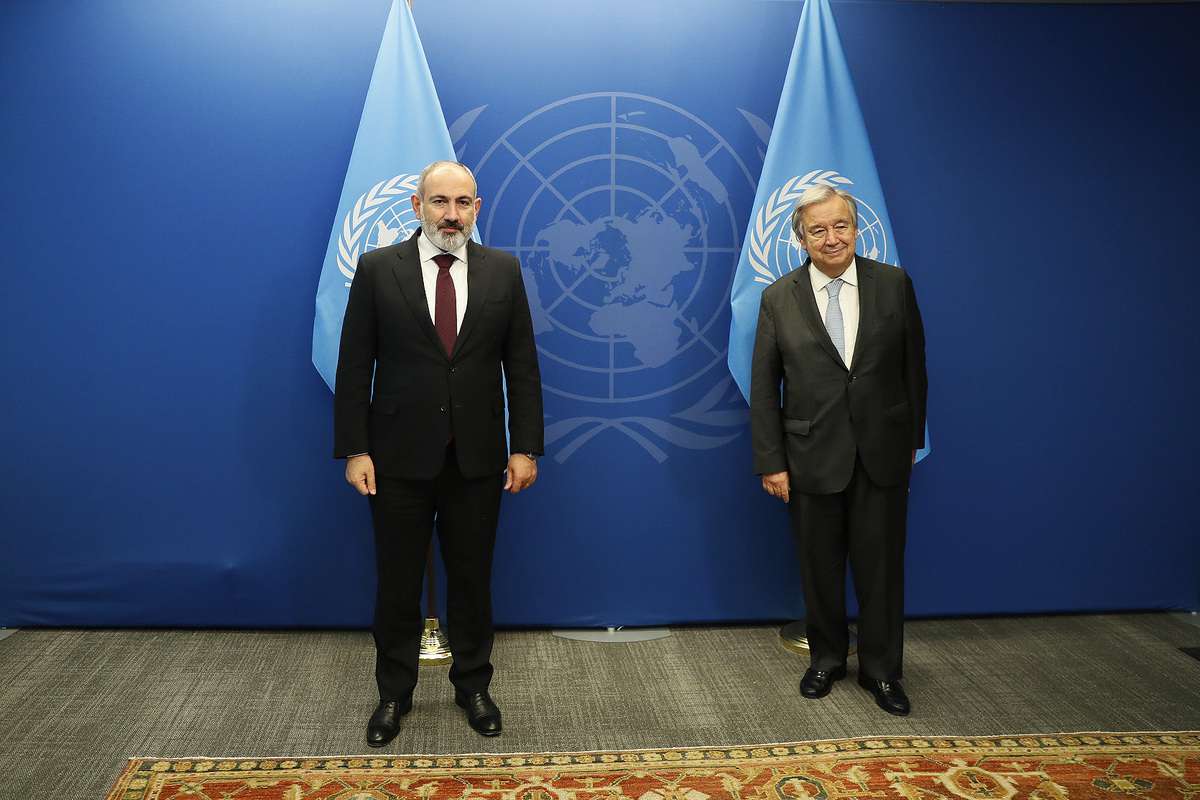 Գուտերեշի հետ հանդիպմանը վարչապետն ընդգծել է ադրբեջանական ԶՈւ-ի դուրսբերման վերաբերյալ միջազգային հանրության արձագանքի կարևորությունը
