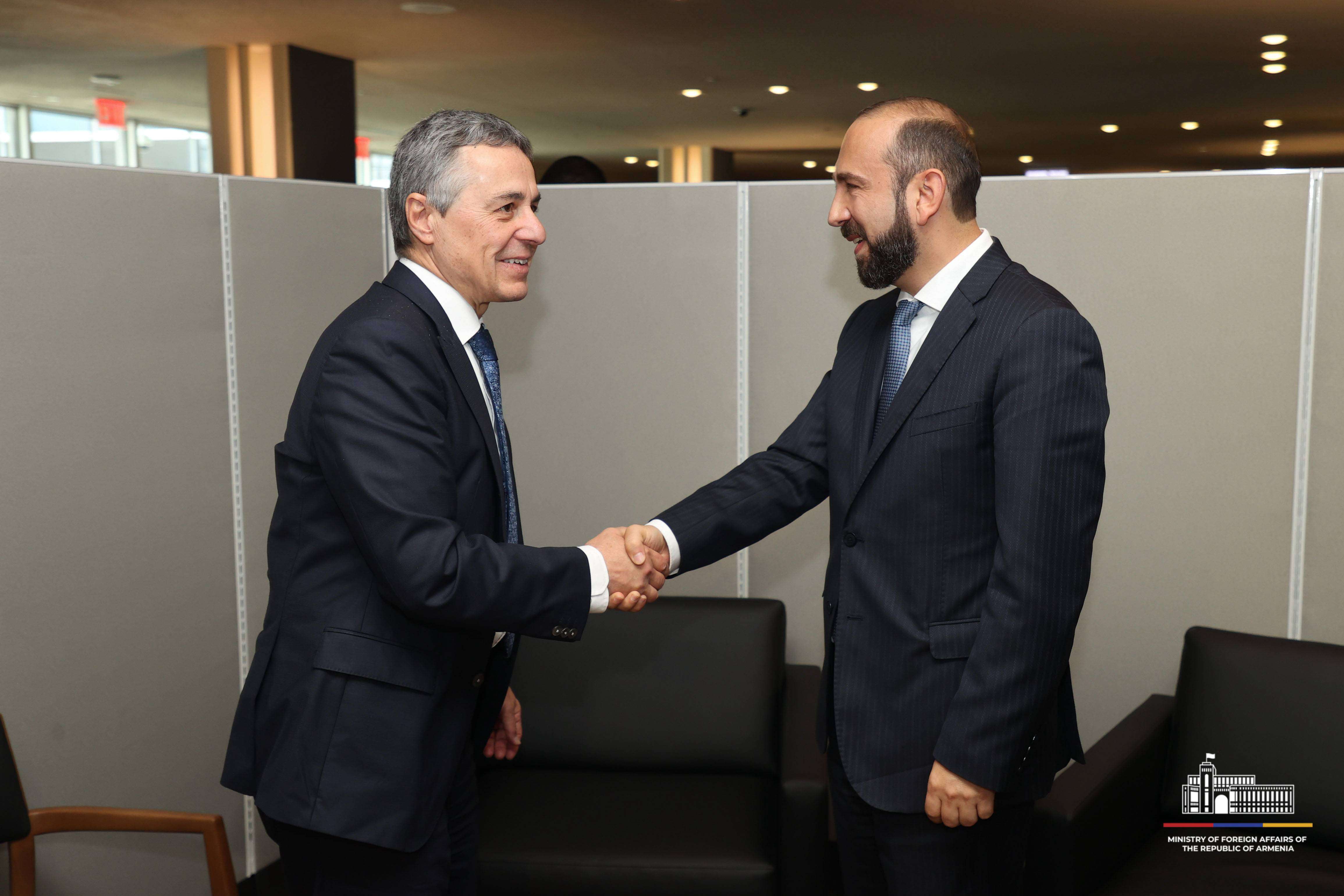 The Foreign Ministers of Armenia and Switzerland discussed regional security issues