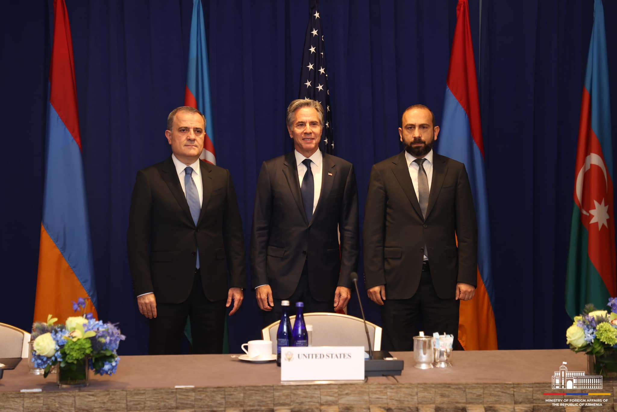 The trilateral meeting between Mirzoyan-Blinken-Bayramov has started