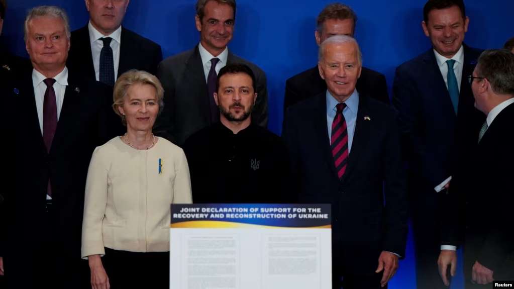 "Further support to Ukraine will continue." Biden
