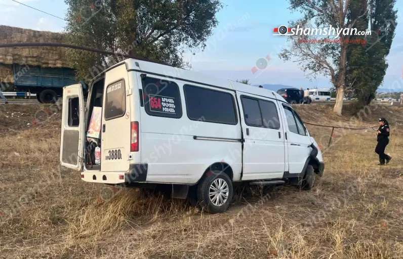 Իջևանի երթուղին սպասարկող մարդատար ГАЗель-ը վթարի է ենթարկվել
