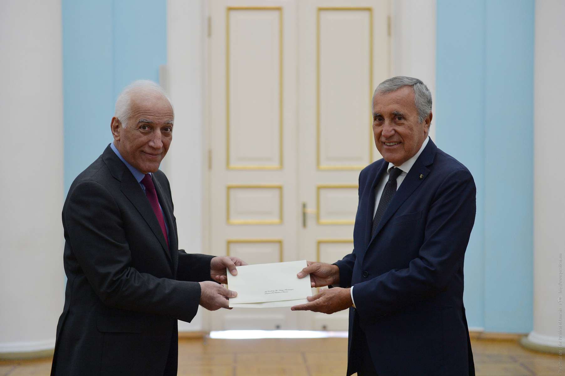 President Vahagn Khachaturian was presented with credentials by the newly appointed Ambassador of Malta to Armenia