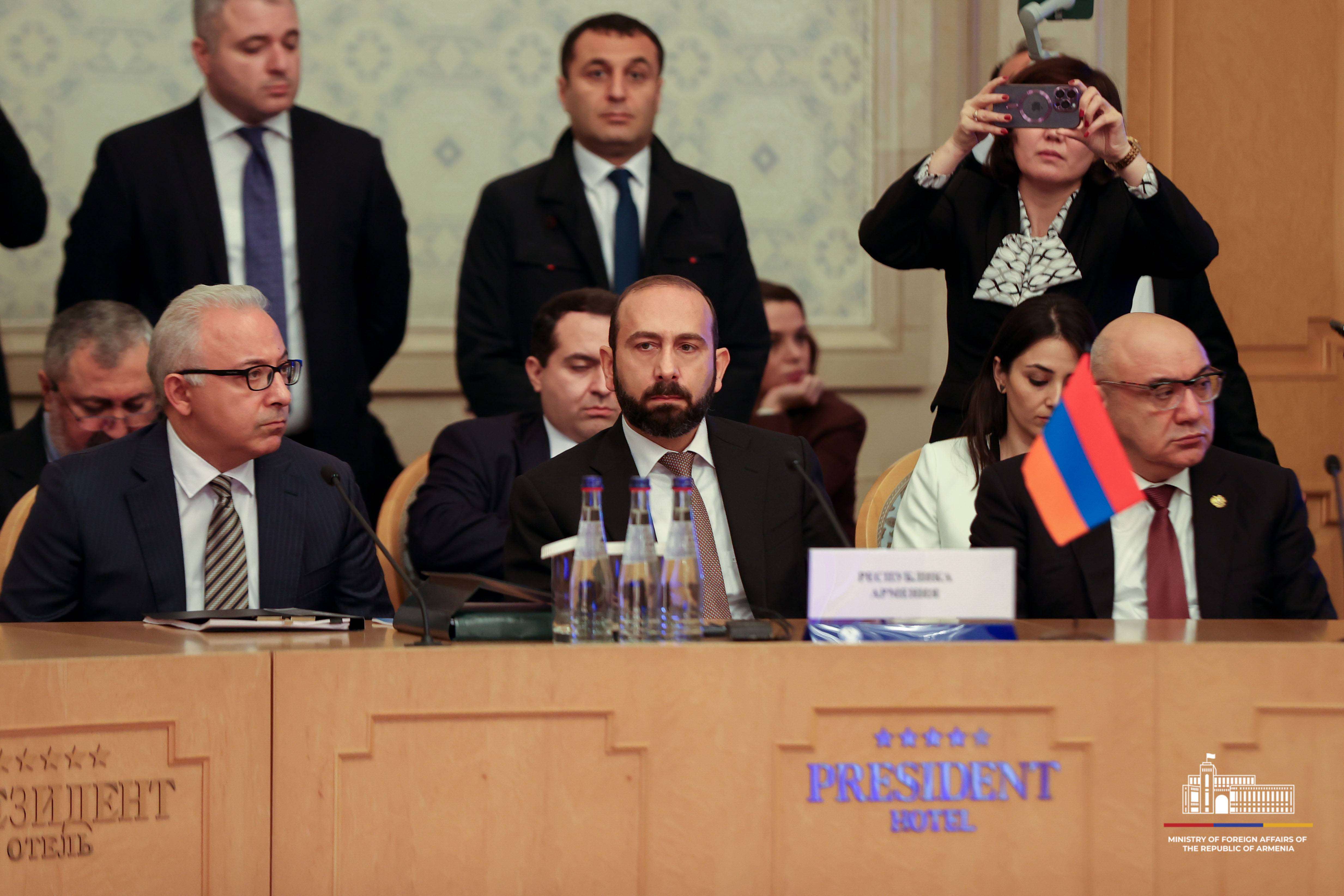 Mirzoyan referred to the developments of the signing of the peace treaty
