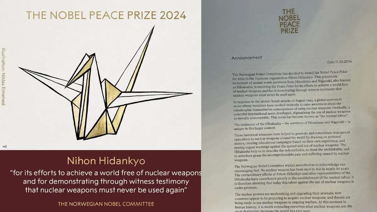 The 2024 Nobel Peace Prize has been awarded to Nihon Hidankyo
