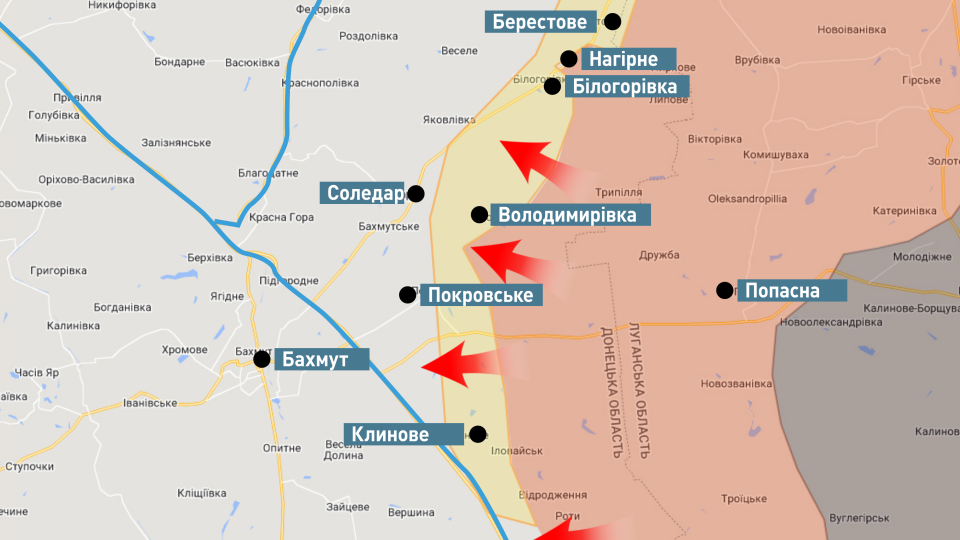 "Heavy battles are going on in the direction of Solar and Bakhmut." Zelensky