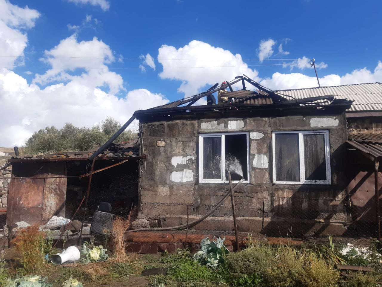 Կութ գյուղում մասնակի այրվել է տուն