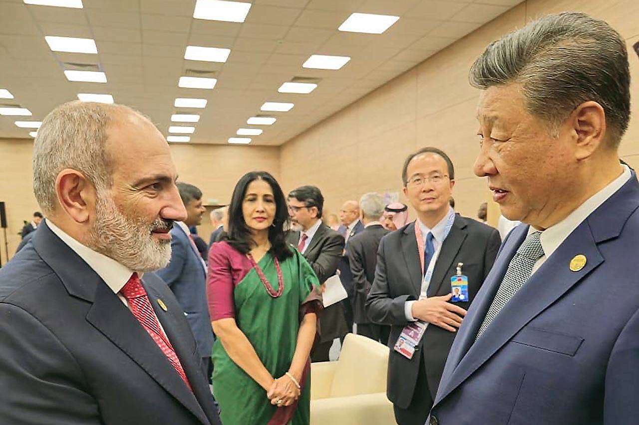Փաշինյանը կարճատև զրույց է ունեցել Չինաստանի նախագահի հետ