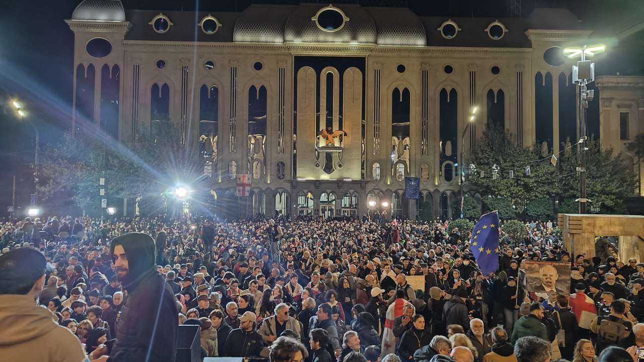 The opposition is holding demonstrations in Tbilisi