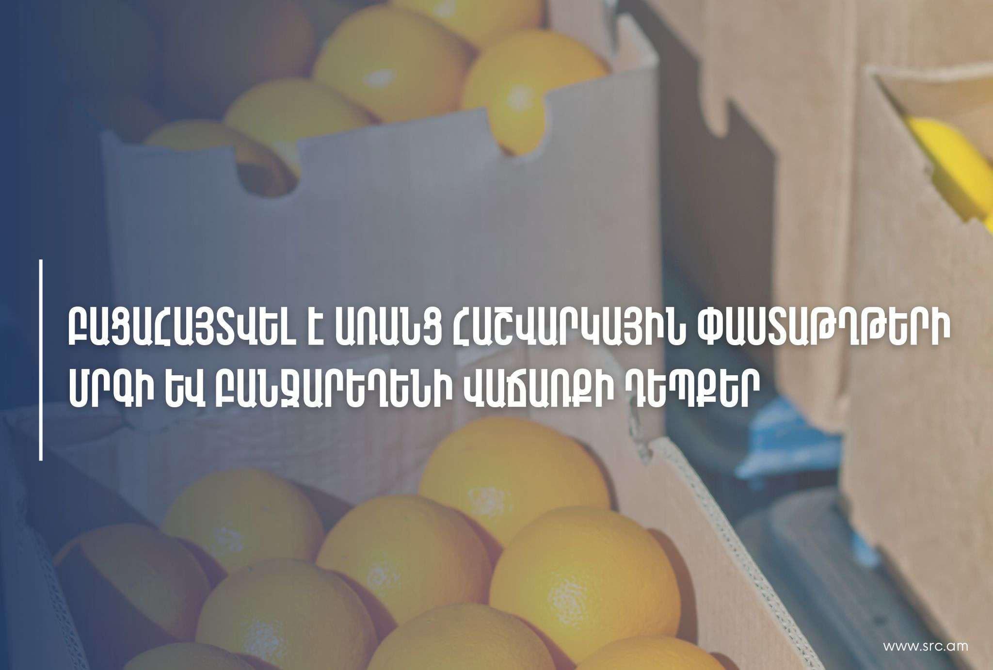 ՊԵԿ-ը բացահայտել է առանց հաշվարկային փաստաթղթերի մրգի և բանջարեղենի վաճառքի դեպքեր