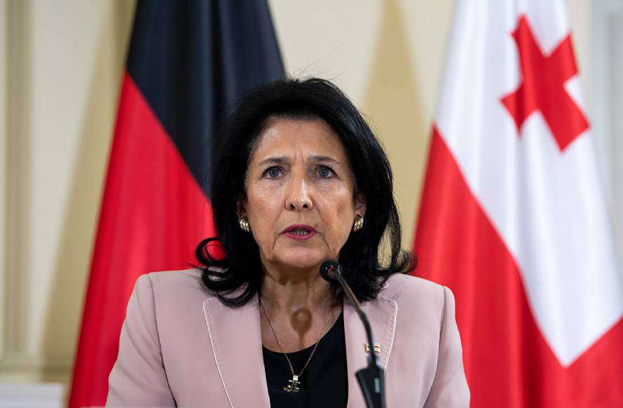 "The fair way out of the crisis is the new elections." Zurabishvili
