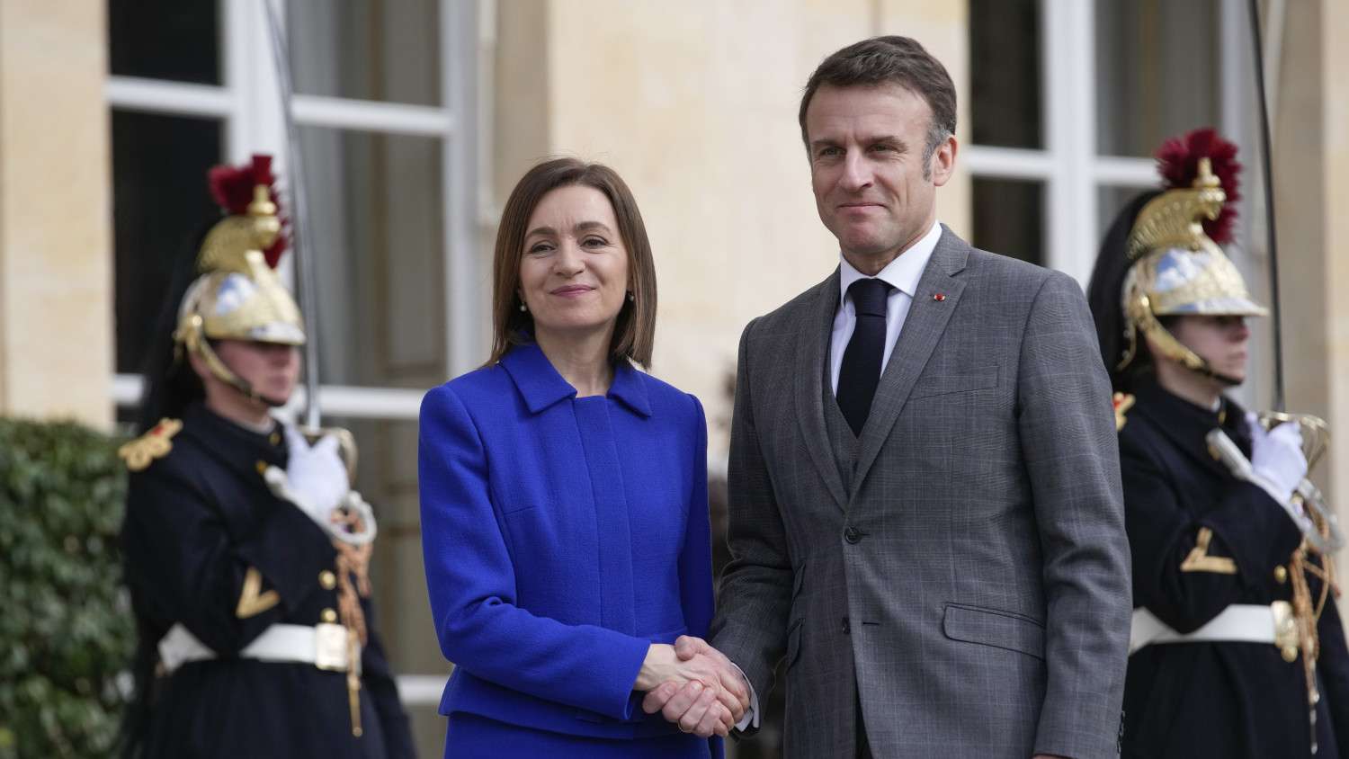 "Democracy won in Moldova." Macron