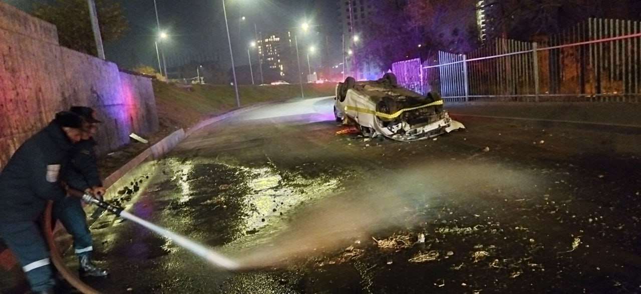 Աշտարակի խճուղում Mazda-ն ընկել է Mercedes-ի վրա․ կա տուժած