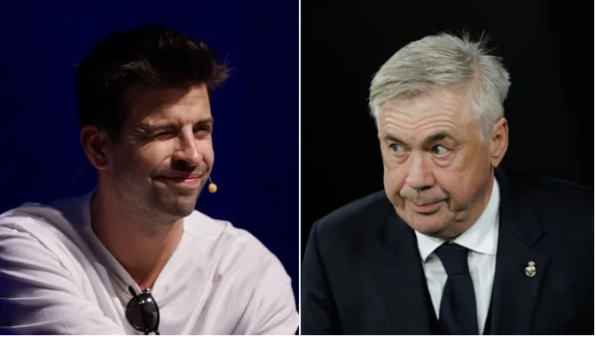 "Pique lives in his world." Ancelotti responded