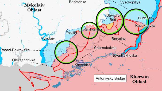 Украинская армия отвоевывает восток Херсона