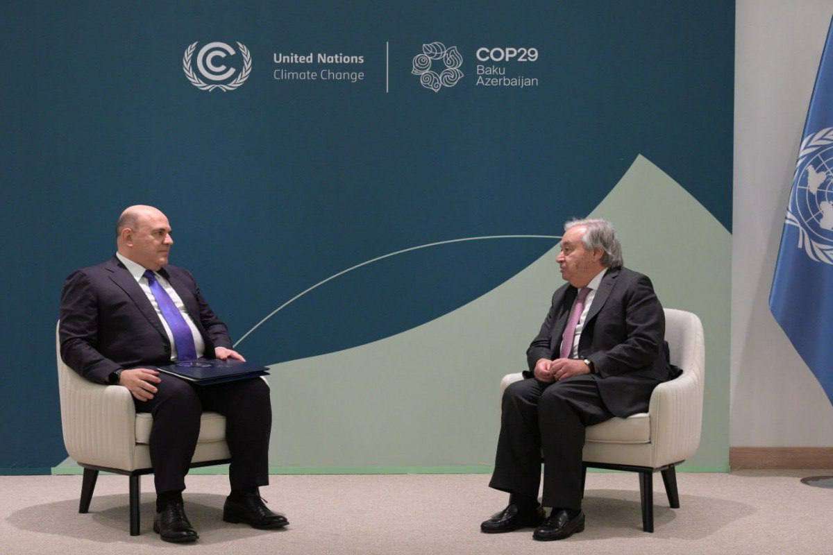 Միշուստինը հանդիպել է ՄԱԿ գլխավոր քարտուղարի հետ