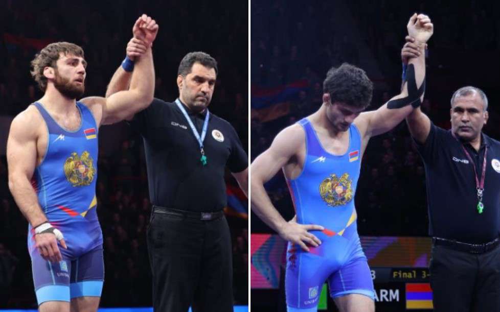 Ըմբշամարտի զինվորականների ԱԱ․ Գրիգորյանն ու Ալիխանյանը՝ բրոնզե մեդալակիր