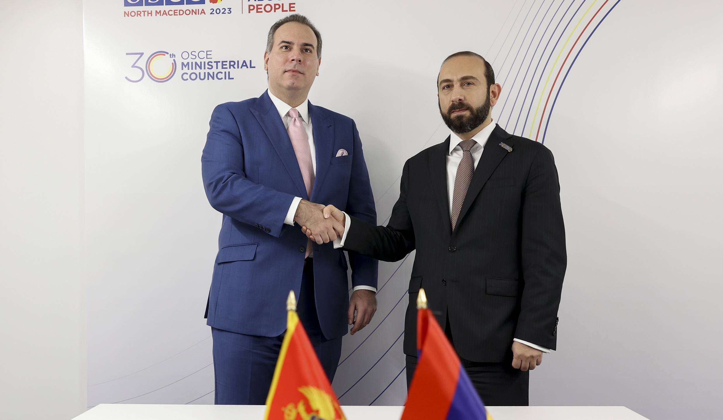 Հայաստանի և Մոնտենեգրոյի միջև կձևավորվի իրավապայմանագրային բազա