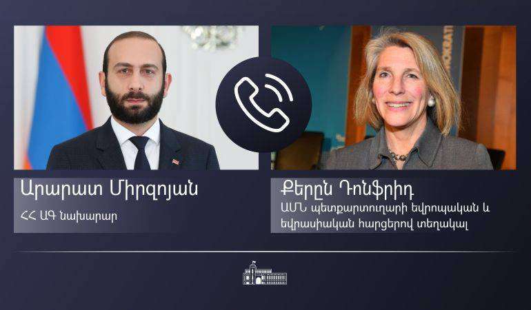 Мирзоян и Донфрид коснулись процесса делимитации границы между Арменией и Азербайджаном