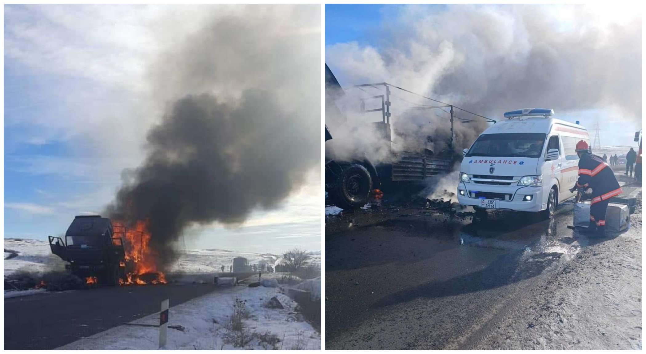 Սիսիանի ճանապարհին «Կամազ»-ում բռնկված հրդեհը մեկուսացվել է