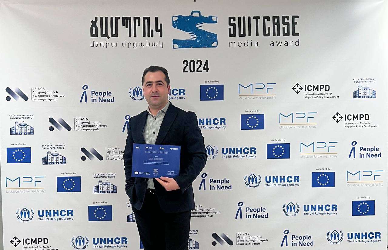 Radar Armenia journalist Hayk Magoyan received an award