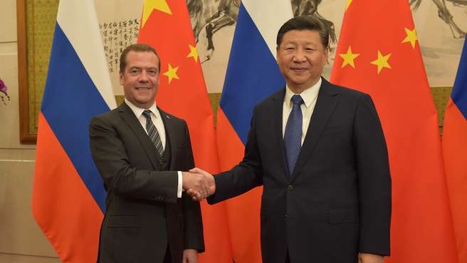 Xi Jinping and Dmitry Medvedev met