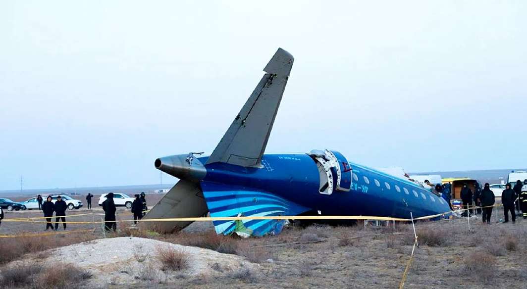A Russian missile hit the Azerbaijani plane. Euronews