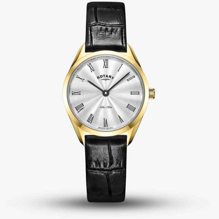 Rotary Ultra-Slim women's watch with a classic and elegant leather design