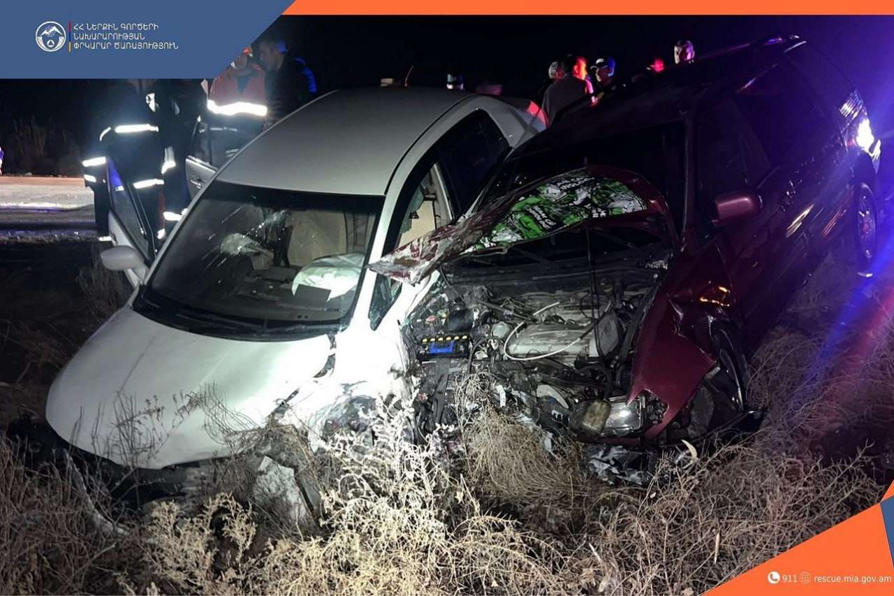 Խոշոր ավտովթար՝ Արմավիրում․ 5 վիրավորների թվում կան երեխաներ